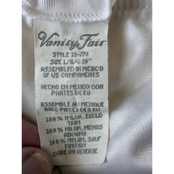 Vintage Vanity Fair White Nylon Bloomers Pettipants Size Large 12-778 Slip Short - Picture 3 of 8